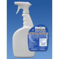 Empty Quart Bottle and Sprayer with DisCide Ultra Label, Bottle Only